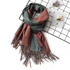 Winter Women Scarf Fashion Solid Soft  Scarves For Lady Shawls Wrap Casual Wear Travel Friendly For Winter Fall Winter Classic Warm Soft Chunky Warm Scarves Wrap Scarf Stevvex