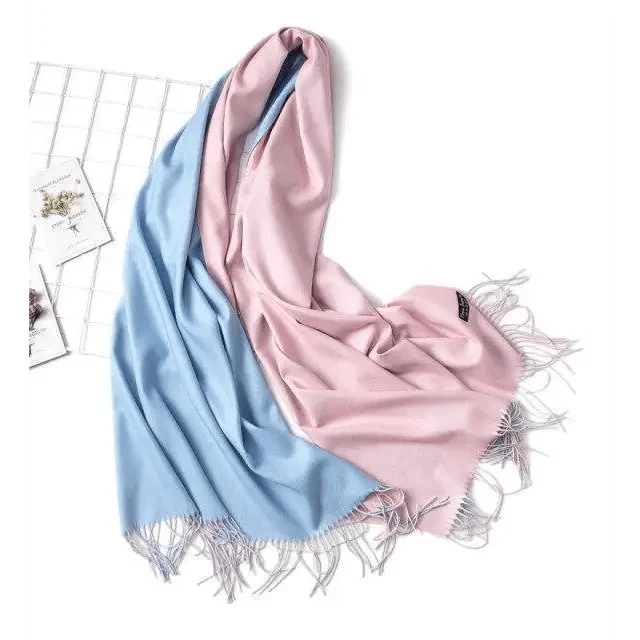 Winter Women Scarf Fashion Solid Soft  Scarves For Lady Shawls Wrap Casual Wear Travel Friendly For Winter Fall Winter Classic Warm Soft Chunky Warm Scarves Wrap Scarf Stevvex