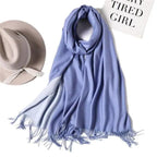Winter Women Scarf Fashion Solid Soft  Scarves For Lady Shawls Wrap Casual Wear Travel Friendly For Winter Fall Winter Classic Warm Soft Chunky Warm Scarves Wrap Scarf Stevvex