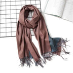Winter Women Scarf Fashion Solid Soft  Scarves For Lady Shawls Wrap Casual Wear Travel Friendly For Winter Fall Winter Classic Warm Soft Chunky Warm Scarves Wrap Scarf Stevvex