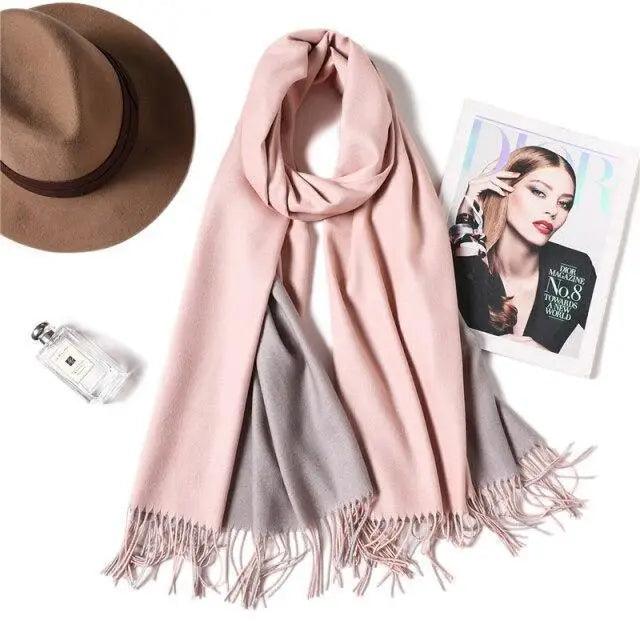 Winter Women Scarf Fashion Solid Soft  Scarves For Lady Shawls Wrap Casual Wear Travel Friendly For Winter Fall Winter Classic Warm Soft Chunky Warm Scarves Wrap Scarf Stevvex
