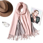 Winter Women Scarf Fashion Solid Soft  Scarves For Lady Shawls Wrap Casual Wear Travel Friendly For Winter Fall Winter Classic Warm Soft Chunky Warm Scarves Wrap Scarf Stevvex