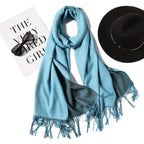 Winter Women Scarf Fashion Solid Soft  Scarves For Lady Shawls Wrap Casual Wear Travel Friendly For Winter Fall Winter Classic Warm Soft Chunky Warm Scarves Wrap Scarf Stevvex