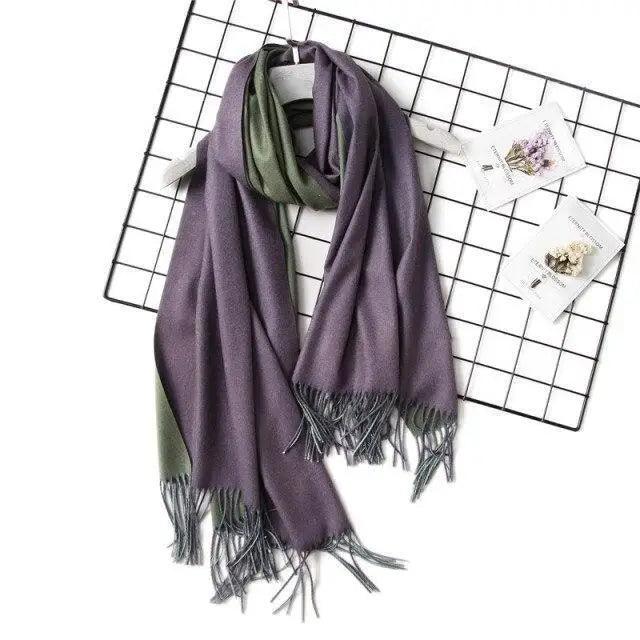 Winter Women Scarf Fashion Solid Soft  Scarves For Lady Shawls Wrap Casual Wear Travel Friendly For Winter Fall Winter Classic Warm Soft Chunky Warm Scarves Wrap Scarf Stevvex