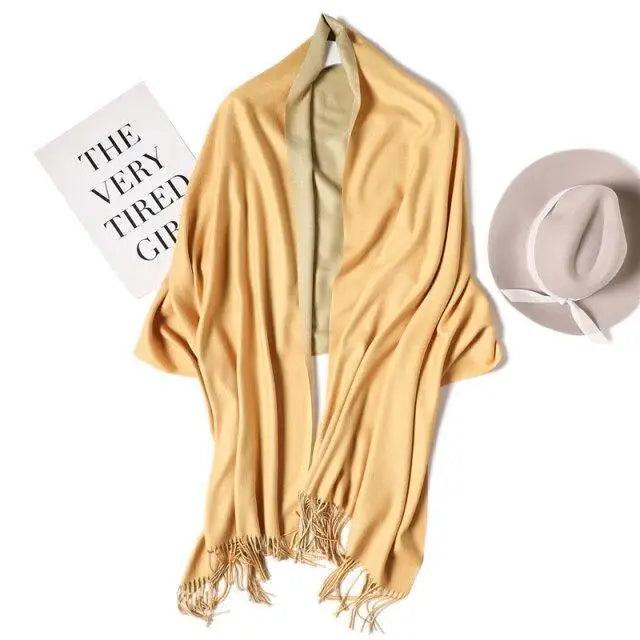 Winter Women Scarf Fashion Solid Soft  Scarves For Lady Shawls Wrap Casual Wear Travel Friendly For Winter Fall Winter Classic Warm Soft Chunky Warm Scarves Wrap Scarf Stevvex