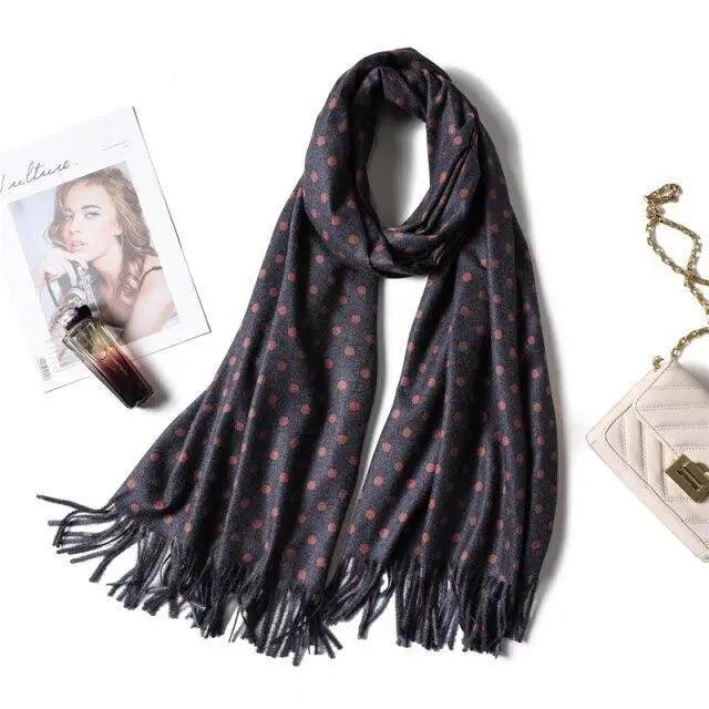 Winter Women Scarf Fashion Solid Soft  Scarves For Lady Shawls Wrap Casual Wear Travel Friendly For Winter Fall Winter Classic Warm Soft Chunky Warm Scarves Wrap Scarf Stevvex