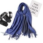 Winter Women Scarf Fashion Solid Soft  Scarves For Lady Shawls Wrap Casual Wear Travel Friendly For Winter Fall Winter Classic Warm Soft Chunky Warm Scarves Wrap Scarf Stevvex