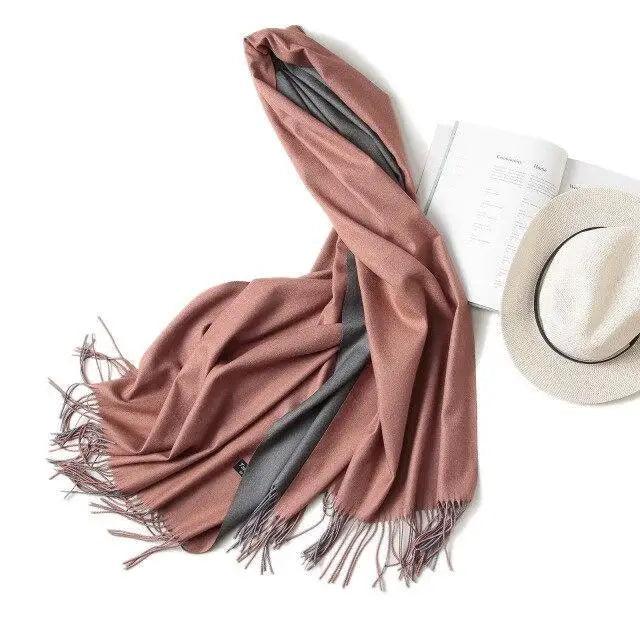 Winter Women Scarf Fashion Solid Soft  Scarves For Lady Shawls Wrap Casual Wear Travel Friendly For Winter Fall Winter Classic Warm Soft Chunky Warm Scarves Wrap Scarf Stevvex
