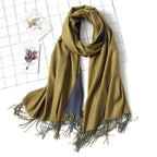 Winter Women Scarf Fashion Solid Soft  Scarves For Lady Shawls Wrap Casual Wear Travel Friendly For Winter Fall Winter Classic Warm Soft Chunky Warm Scarves Wrap Scarf Stevvex