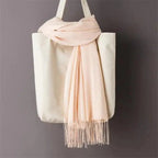 Winter Women Scarf Female Scarves For Women Solid Shawl Wraps For Winter Casual Wear Travel Friendly Wool Tassel Scarf Fashion Solid Color Toddler Soft Warm Scarves Stevvex