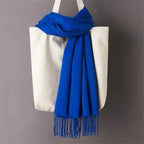 Winter Women Scarf Female Scarves For Women Solid Shawl Wraps For Winter Casual Wear Travel Friendly Wool Tassel Scarf Fashion Solid Color Toddler Soft Warm Scarves Stevvex
