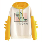 Winter Womens Hoodies Sweatshirt Dinosaur Print Long Sleeve Patchwork Tracksuit Oversize Pullover Hoodies Women Hoodies for Teen Girls Printed Cute Hooded Sweatshirt Junior Sports Outerwear Long Sleeve Hooded Pullovers Tops Stevvex