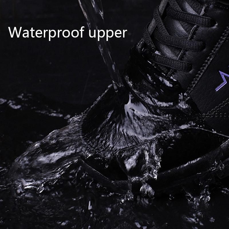 Winter Womens Mens Boots Shoes Plush Warm Sneakers Outdoor Waterproof Ankle Snow Boots Casual Leather Hiking Boots Outdoor Trekking Boot Mid Hiker Boot For Mens Stevvex