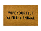 Wipe Your Feet Funny Doormat Outdoor Welcome Mat Quote Rug For Porch BandsCo Straps
