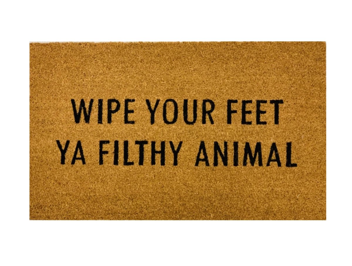 Wipe Your Feet Funny Doormat Outdoor Welcome Mat Quote Rug For Porch BandsCo Straps