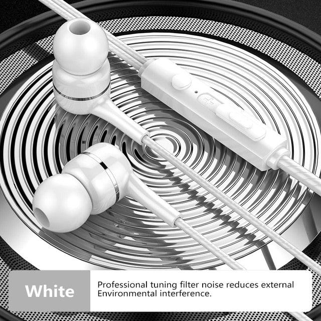 Wired Earphones In-Ear For Computer PC 3.5mm Earbuds Stereo Headset Gamer Handsfree With Mic Wired Earbuds Noise Isolating in-Ear Headphones Earphones with Mic Volume Control 3.5mm Plug for Sports Workout Compatible Stevvex