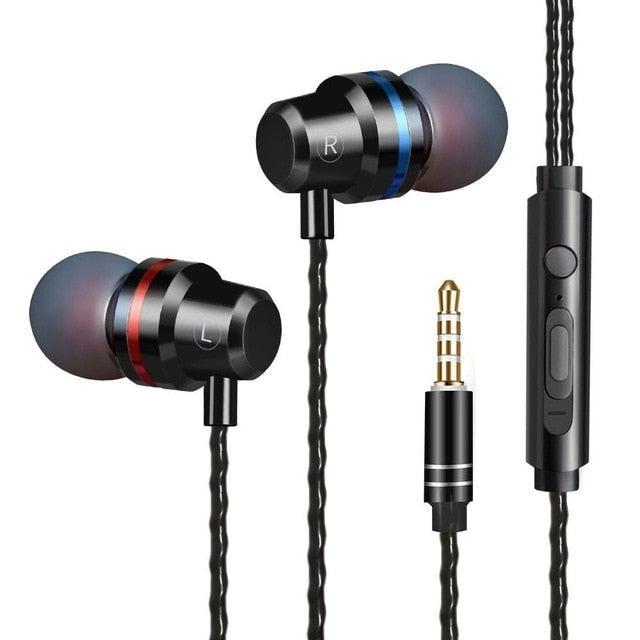 Wired Earphones In-Ear For Computer PC 3.5mm Earbuds Stereo Headset Gamer Handsfree With Mic Wired Earbuds Noise Isolating in-Ear Headphones Earphones with Mic Volume Control 3.5mm Plug for Sports Workout Compatible Stevvex