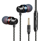 Wired Earphones In-Ear For Computer PC 3.5mm Earbuds Stereo Headset Gamer Handsfree With Mic Wired Earbuds Noise Isolating in-Ear Headphones Earphones with Mic Volume Control 3.5mm Plug for Sports Workout Compatible Stevvex