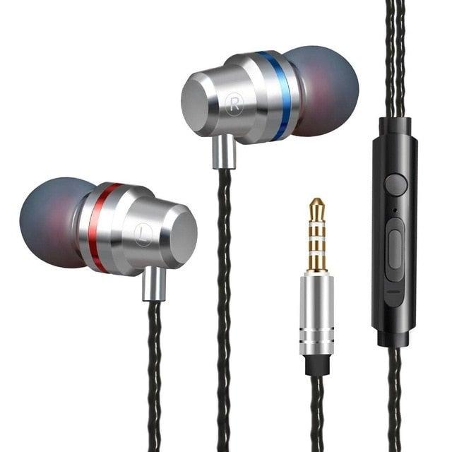 Wired Earphones In-Ear For Computer PC 3.5mm Earbuds Stereo Headset Gamer Handsfree With Mic Wired Earbuds Noise Isolating in-Ear Headphones Earphones with Mic Volume Control 3.5mm Plug for Sports Workout Compatible Stevvex