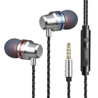 Wired Earphones In-Ear For Computer PC 3.5mm Earbuds Stereo Headset Gamer Handsfree With Mic Wired Earbuds Noise Isolating in-Ear Headphones Earphones with Mic Volume Control 3.5mm Plug for Sports Workout Compatible Stevvex