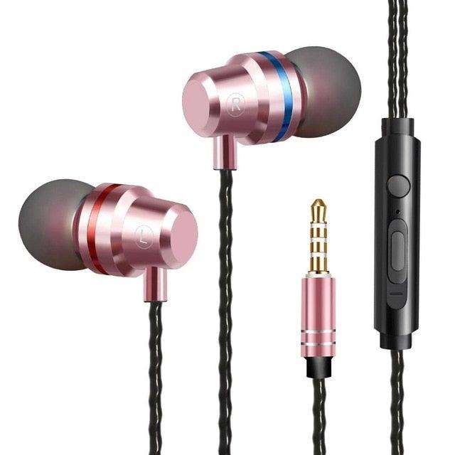 Wired Earphones In-Ear For Computer PC 3.5mm Earbuds Stereo Headset Gamer Handsfree With Mic Wired Earbuds Noise Isolating in-Ear Headphones Earphones with Mic Volume Control 3.5mm Plug for Sports Workout Compatible Stevvex