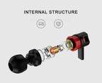 Wired in-Ear Headphones With Tangle-Free Cord Noise Isolating Bass Driven Sound Metal Earphones Carry Case Ear Bud Tips In-ear Earphone  Super Bass Sound Sport Headset With Mic for Phones Ear Phone For Women 3.5mm Stevvex