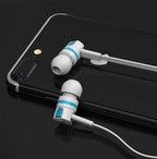 Wired in-Ear Headphones With Tangle-Free Cord Noise Isolating Bass Driven Sound Metal Earphones Carry Case Ear Bud Tips In-ear Earphone  Super Bass Sound Sport Headset With Mic for Phones Ear Phone For Women 3.5mm Stevvex