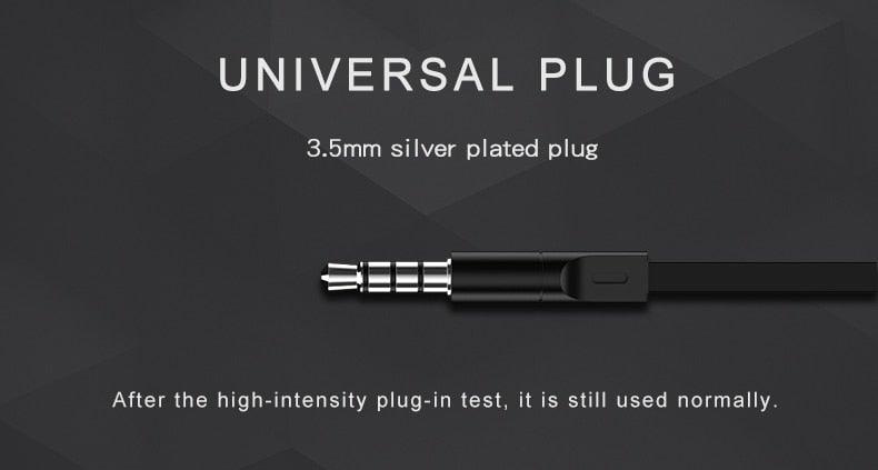 Wired in-Ear Headphones With Tangle-Free Cord Noise Isolating Bass Driven Sound Metal Earphones Carry Case Ear Bud Tips In-ear Earphone  Super Bass Sound Sport Headset With Mic for Phones Ear Phone For Women 3.5mm Stevvex