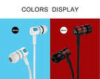 Wired in-Ear Headphones With Tangle-Free Cord Noise Isolating Bass Driven Sound Metal Earphones Carry Case Ear Bud Tips In-ear Earphone  Super Bass Sound Sport Headset With Mic for Phones Ear Phone For Women 3.5mm Stevvex