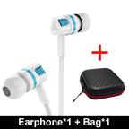 Wired in-Ear Headphones With Tangle-Free Cord Noise Isolating Bass Driven Sound Metal Earphones Carry Case Ear Bud Tips In-ear Earphone  Super Bass Sound Sport Headset With Mic for Phones Ear Phone For Women 3.5mm Stevvex