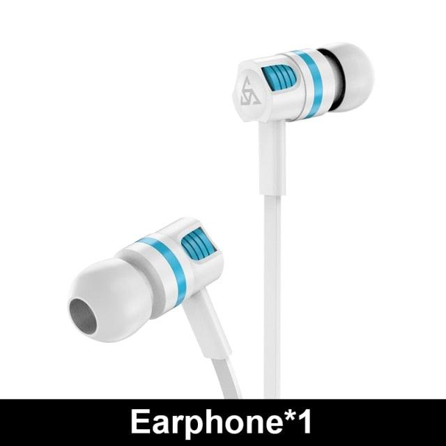 Wired in-Ear Headphones With Tangle-Free Cord Noise Isolating Bass Driven Sound Metal Earphones Carry Case Ear Bud Tips In-ear Earphone  Super Bass Sound Sport Headset With Mic for Phones Ear Phone For Women 3.5mm Stevvex