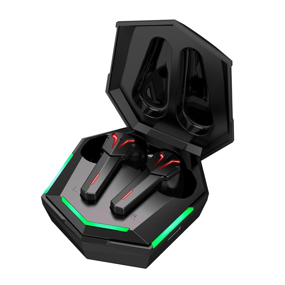 Wireless Black Gaming Bluetooth Headset Earphone Gamer Bass Quality Sound Headphones With Mic In Ear Headphones 25H Playtime Bluetooth Running Wireless Earbuds With Smart Touch Control Design For Sports Stevvex