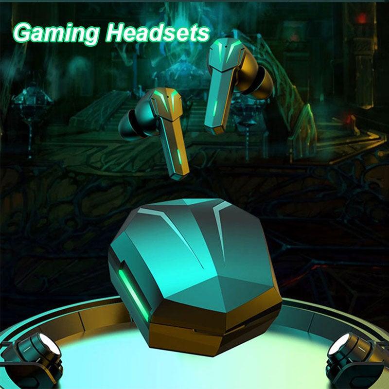 Wireless Black Gaming Bluetooth Headset Earphone Gamer Bass Quality Sound Headphones With Mic In Ear Headphones 25H Playtime Bluetooth Running Wireless Earbuds With Smart Touch Control Design For Sports Stevvex
