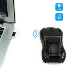 Wireless Black Sports Car USB Mouse Design Computer 1600 DPI Mouse Mini Ergonomic Gaming Mouse For Laptop And Computer 2.4Ghz Stevvex