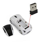 Wireless Black Sports Car USB Mouse Design Computer 1600 DPI Mouse Mini Ergonomic Gaming Mouse For Laptop And Computer 2.4Ghz Stevvex