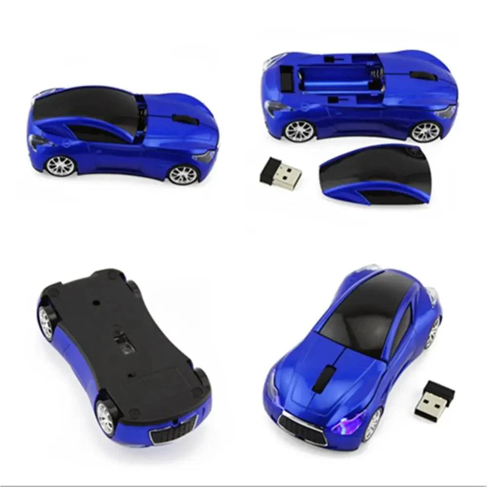 Wireless Black Sports Car USB Mouse Design Computer 1600 DPI Mouse Mini Ergonomic Gaming Mouse For Laptop And Computer 2.4Ghz Stevvex
