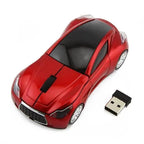 Wireless Black Sports Car USB Mouse Design Computer 1600 DPI Mouse Mini Ergonomic Gaming Mouse For Laptop And Computer 2.4Ghz Stevvex