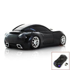 Wireless Black Sports Car USB Mouse Design Computer 1600 DPI Mouse Mini Ergonomic Gaming Mouse For Laptop And Computer 2.4Ghz Stevvex