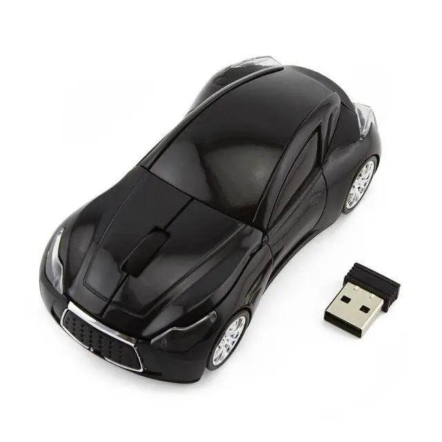 Wireless Black Sports Car USB Mouse Design Computer 1600 DPI Mouse Mini Ergonomic Gaming Mouse For Laptop And Computer 2.4Ghz Stevvex