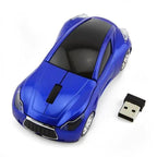 Wireless Black Sports Car USB Mouse Design Computer 1600 DPI Mouse Mini Ergonomic Gaming Mouse For Laptop And Computer 2.4Ghz Stevvex