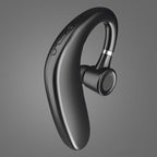 Wireless Blue Earhook Bluetooth Headphones Business Office Bluetooth 5.0 Over Ear Earphone Stereo Single Earbud With Mic HiFi Headphone Single Ear Headset Super Long Standby Noise Reduction Earpiece Compatible With Smartphones Stevvex