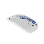Wireless Blue White Flower Pattern Mouse Optical Mice 1600 DPI Wireless Mouse Portable Mobile Office USB Mouse Stevvex