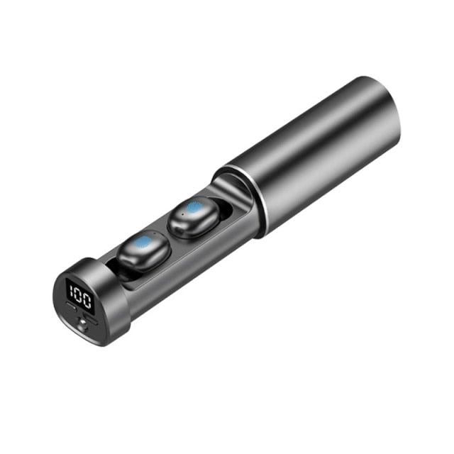 Wireless Bluetooth 5.1 Earphones Wireless Charging Case IPX8 Waterproof Stereo Headphones In Ear Built in Mic Headset Touch Control Earbuds Wireless Earbuds Case With Flashlight Noise Isolating Clear Calls Rich Bass In-Ear Sports Headset Stevvex