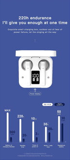 Wireless Bluetooth Earphone Air Sports Running Headphone LED Display Earbuds Noise Reduction Updated Design with Industry Leading Sound & Improved Comfort, Long Wireless Range Stevvex