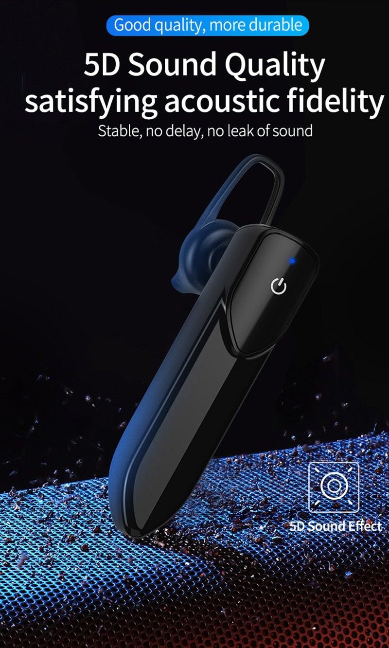Wireless Bluetooth Headset Business Hands Free Long Standby V5.0 Earphones Waterproof Sport Earbuds With Microphone For Driving Stevvex