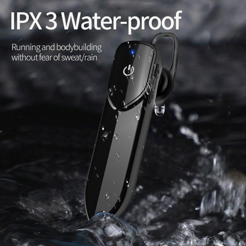 Wireless Bluetooth Headset Business Hands Free Long Standby V5.0 Earphones Waterproof Sport Earbuds With Microphone For Driving Stevvex