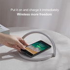 Wireless Charger LED Night Light Table Lamp Adjustable Angle Charging for iPhone Samsung Huawei Xiaomi Touch Switch Phone Holder Decorative Table Lamp Cute Study Lamps for Bedroom Décor