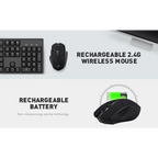 Wireless Design 2.4 GHz Ergonomic Mouse 1600 DPI USB Optical Bluetooth-Compatible Mouse Computer Gaming Mouse Stevvex