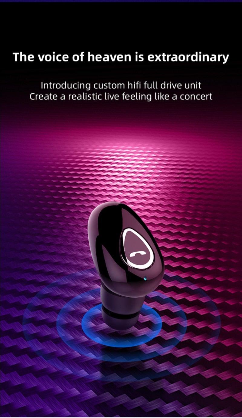 Wireless Earbuds Single Bluetooth-compatible Earphones Handsfree With Mic Waterproof Sport Stereo Headset Updated Design with Industry Leading Sound & Improved Comfort, Long Wireless Range, Stevvex