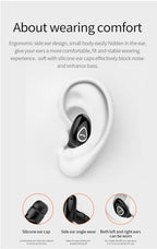 Wireless Earbuds Single Bluetooth-compatible Earphones Handsfree With Mic Waterproof Sport Stereo Headset Updated Design with Industry Leading Sound & Improved Comfort, Long Wireless Range, Stevvex